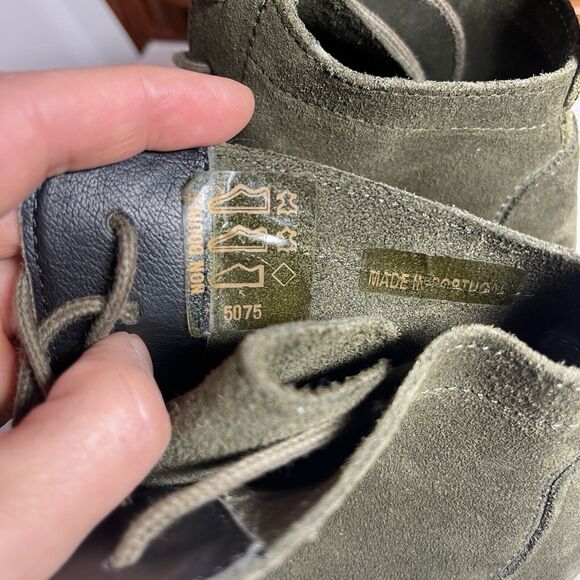 Andre Women Suede Lace Up Ankle Boots Size EUR 38 US 7.5 Green Suede Excellent - Picture 7 of 11